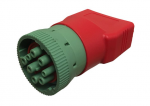Green J1939 Male to OBDII Female Adapter